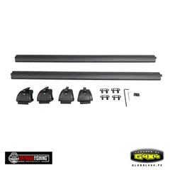POWERED BY G4X4 GLOBAL 4 X 4 PE - JGO BARRAS TRANSVERSALES UNIVERSALES DE TECHO EN ALUMINIO MOD.018 OFFROAD FISHING