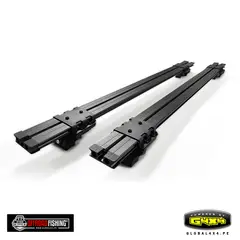 POWERED BY G4X4 GLOBAL 4 X 4 PE - JGO BARRAS TRANSVERSALES UNIVERSALES DE TECHO EN ALUMINIO MOD.001 OFFROAD FISHING