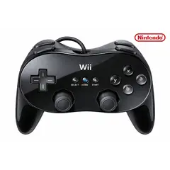 NINTENDO - Control Original Wii Classic Pro Negro - Reacondicionado