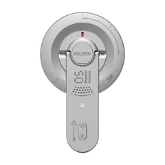 AULUMU - Parante Futurista Magnético Iman Potente Aluminio Aeroespacial Rotación 360° Con Minicuchilla Gris