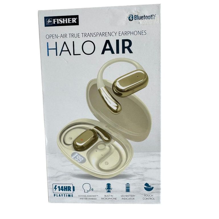 AUDÍFONOS BLUETOOTH FISHER HALO AIR DORADO