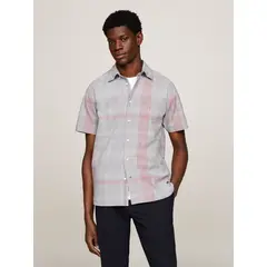 TOMMY HILFIGER - CAMISA RWB LINE CHECK RF SHIRT S/S TH