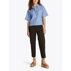 TOMMY HILFIGER - BLUSA POPLIN BOXY SHORT S/S SHIRT TH