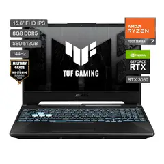 ASUS - Laptop Gamer TUF Gaming A15 AMD RYZEN 7 7445HS 8GB 512SSD NVIDIA RTX3050 FA506NCG-HN187W