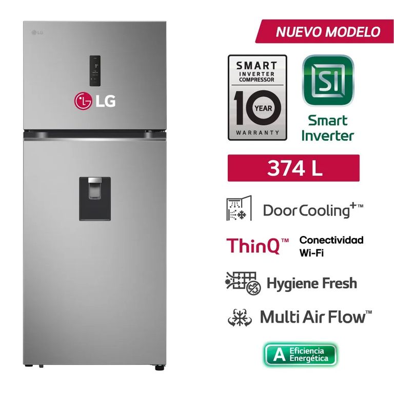Refrigeradora 374 Lt Top Freezer Door Cooling Plateada VT38SPYC