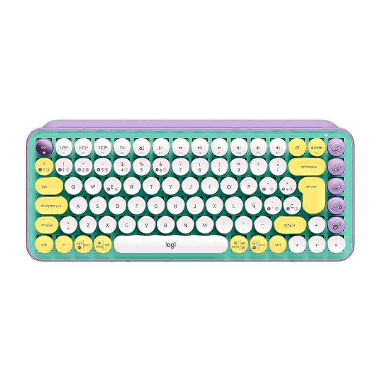 TECLADO INALAMBRICO POP LILA-VERDE BLUETOOTH P-N 920-010714