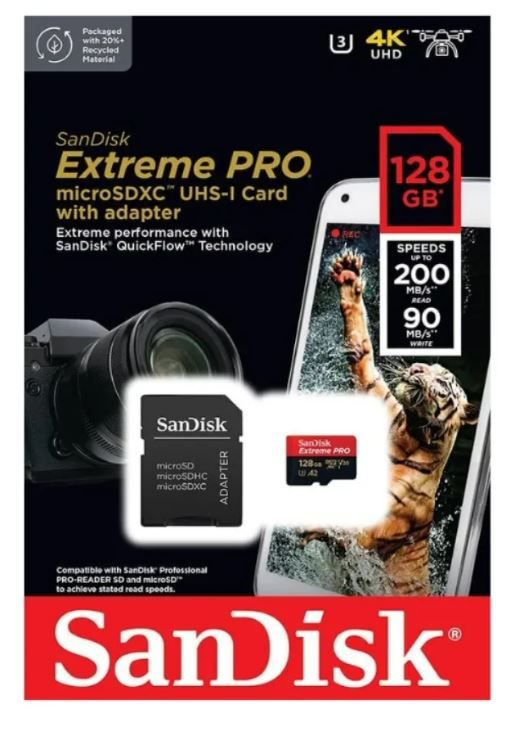 Microsd Extreme Pro 128gb Original 4k