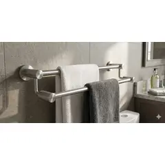 GENERICO - TOALLERO DOBLE BARRA ACERO INOX