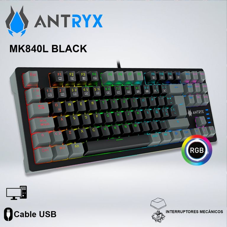 TECLADO GAMER MK840L BLACK