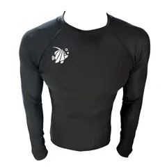 AQUA&MODA - LICRA CON PROTECCION UV AQUAMODA LAMLPEZBRN PEZ1 UNISEX NEGRO LOGO BLANCO REFLECTIVO