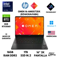 HP - LAPTOP OMEN 16-AM0073DX ULTRA 7 255H 16GB RAM DDR5 1TB SSD 8GB RTX5060 16" WUXGA WIN 11 AMERICANA