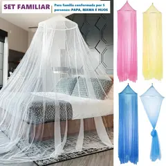 GENERICO - Set familiar Mosquitero Circular pack de 4 Unid