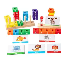 GENERICO - Bloques de letras para deletrear lionlar Montessori