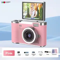 OEM - CAMARA DIGITAL RETRO DE 48MP ZOOM DIGITAL DE 16X CON PANTALLA PARA SELFIE