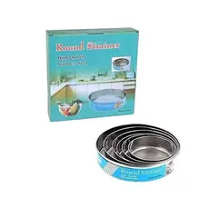 GENERICO - JUEGO DE COLADORES REDONDOS 6 PIEZAS DE METAL