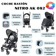 HI BABY - Coche Bastón de Lujo “NITRO AK - 082 BLACK EDITION”
