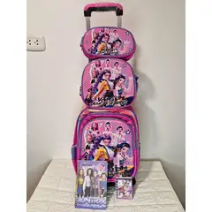 GENERICO - Set Mochila con Ruedas Las Guerreras K-pop Huntrix Cazadoras de demonios Fucsia