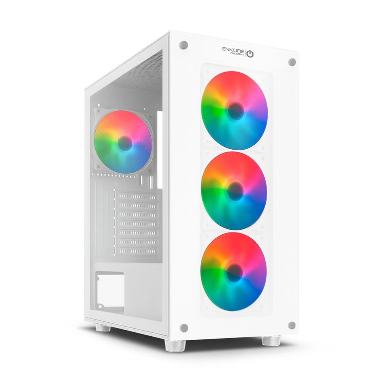 Case Gamer Falcon 5000w Rgb 4 Fan Usb 3.0 Blanco
