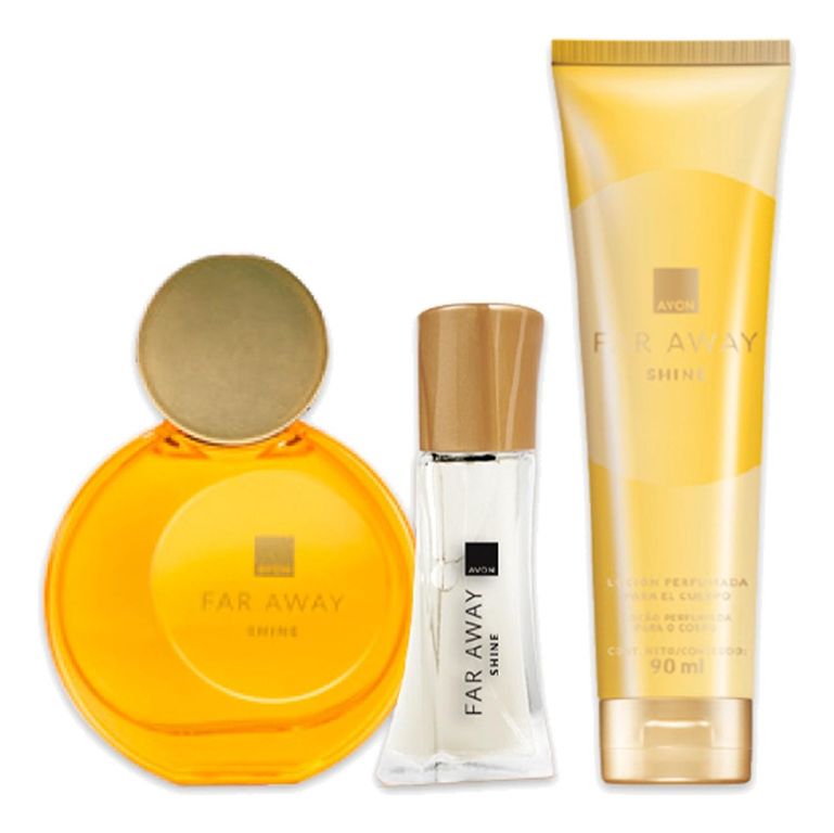 Far Away Shine Perfume De Mujer Con Mini E Hidratante