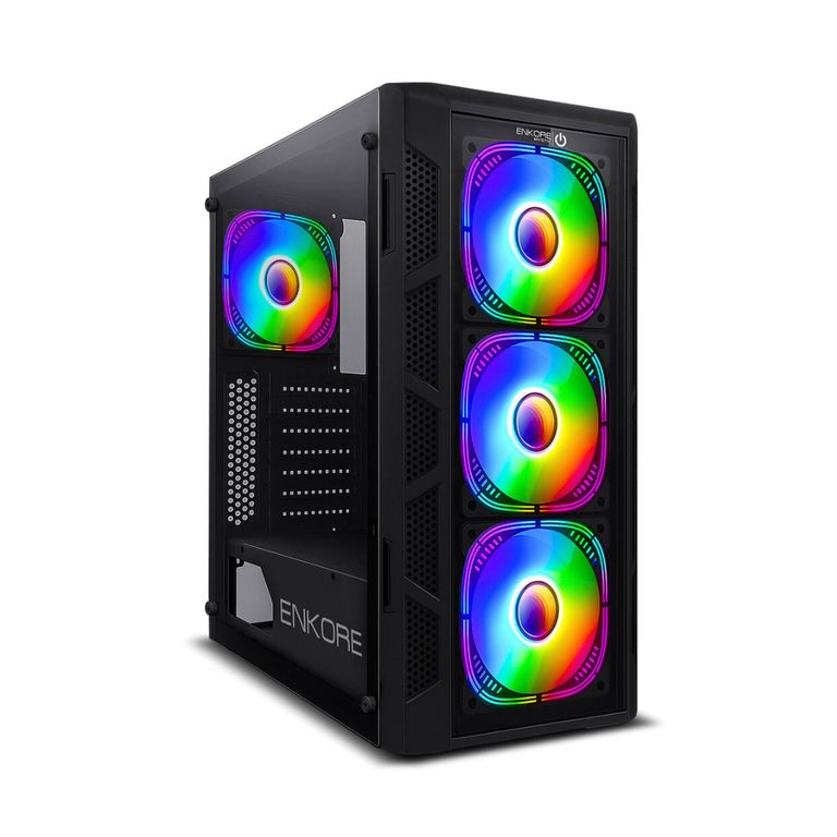 Case Gamer Mystic Enc 5001 Rgb 4 Fan Usb 3.0 Negro