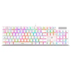 ENKORE - Teclado Gamer Mecánico Royale White Rgb Switch Red