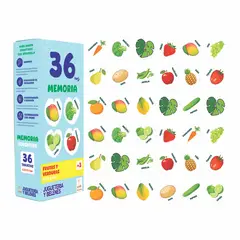 GENERICO - Juego de Memoria Educativo de Frutas y Verduras