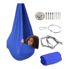 BLLOQ - Hamaca Columpio Infantil Azul Con Accesorios Para Colgar