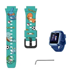 GENERICO - CORREA DE SILICONA PARA HUAWEI WATCH KIDS 4 PRO ANIMADO CIAN