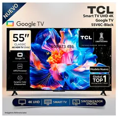 TCL - Televisor 55” 55V6C UHD 4K Google TV - Modelo Nuevo