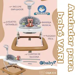 EBABY - Andador Musical Para Bebe Didáctico VARI - NARANJA