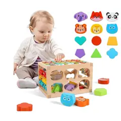 GENERICO - Caja Sensorial de Animalitos con Ligas Didáctica de Encaje