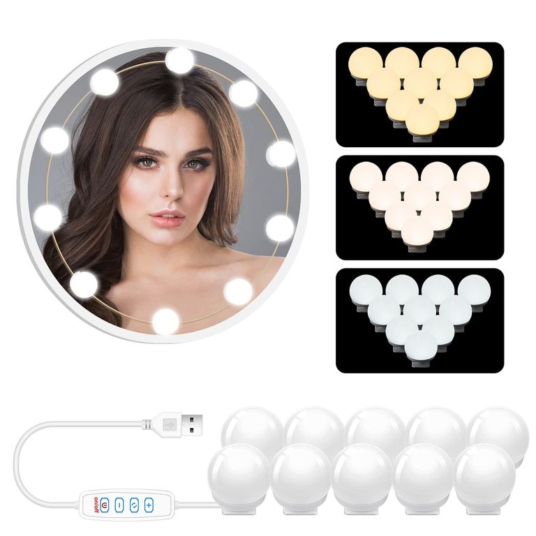 Set de Iluminación LED para Espejo de Maquillaje - 3 Colores