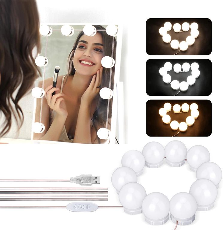 Luces para Espejo de Maquillaje Profesional USB - Iluminació