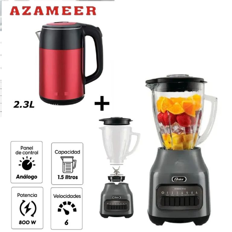 Licuadora 800 Wats BLSTPEG-GPB 1.5L- Hervidor 2-3LR