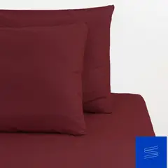 SUIT THE BED - Juego de sábanas algodón Pima - 150 Hilos - Guinda