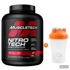 Muscletech - PROTEÍNA NITRO TECH WHEY PROTEIN 1.81 KG MILK CHOCOLATE - 40 SERVICIOS