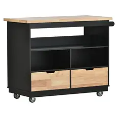 GENERICO - Mueble Auxiliar de Cocina Osiris Negro y Duna