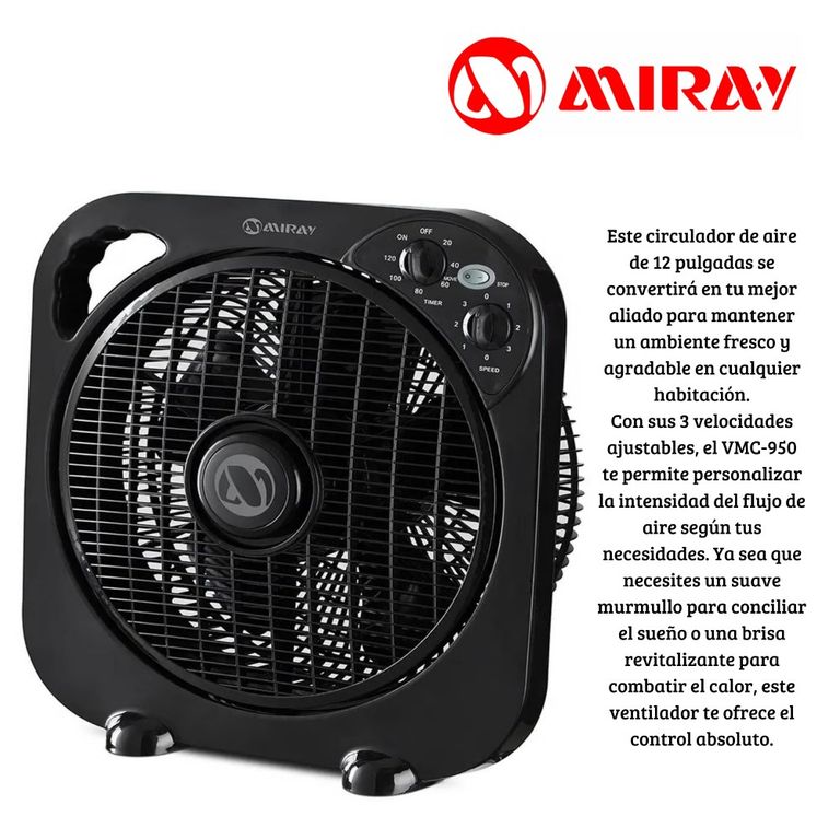Ventilador Circulador 12 VMC-1052