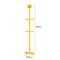 INSPIRA MARKET - Perchero de Pie para Niños con Ganchos Organizador de Ropa Infantil 160 cm Amarillo