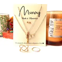 GENERICO - Collar, aretes y 2 anillos - Beauty five