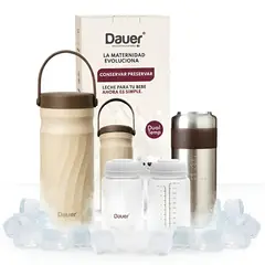 DAUER - Cooler Portatil Dual Temp Enfriador de Leche Materna y Termo Multifuncional 24h de Acero Inox