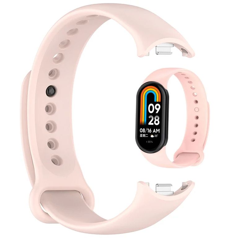 Correa Silicona Compatible con Xiaomi Mi Band 8 - Rosa
