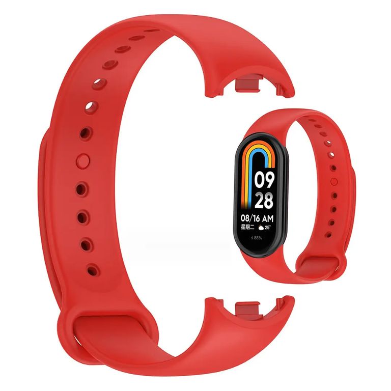 Correa Silicona Compatible con Xiaomi Mi Band 9 - Rojo