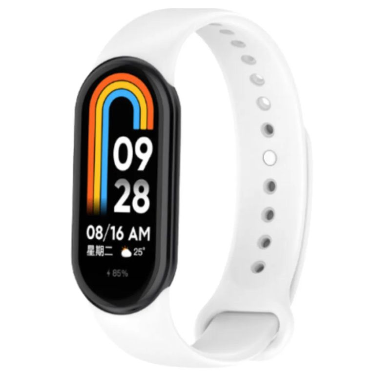 Correa Silicona Compatible con Xiaomi Mi Band 9 - Blanco