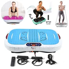 GENERICO - Plataforma Vibratoria Tonifica Ejercita Led Azul Soporte 120 kilos