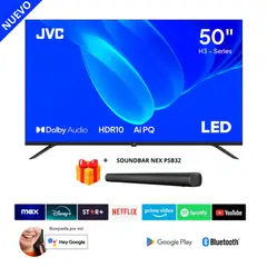 GENERICO - Televisor Jvc 50 Uhd Google Tv Smart Tv + Soundbar Nex