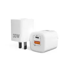 WIWU - Cargador carga rápida 2 puertos USB-A y USB-C 33W –