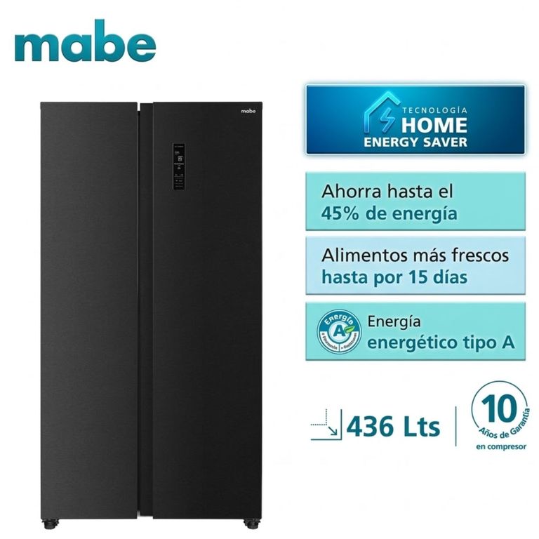 Refrigerador 436L Netos No Frost MSD480LPRPS0 Black Steel