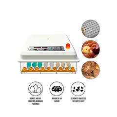 S&T - Incubadora Automática De Plástico Para 64 Huevos