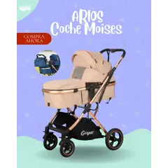 GENERICO - COCHE MOISES PARA BEBÉ - ARIOS - COLOR BEIGE - PREMIUM